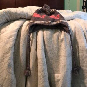 Vineyard Vines Gray Pink Whale Hat